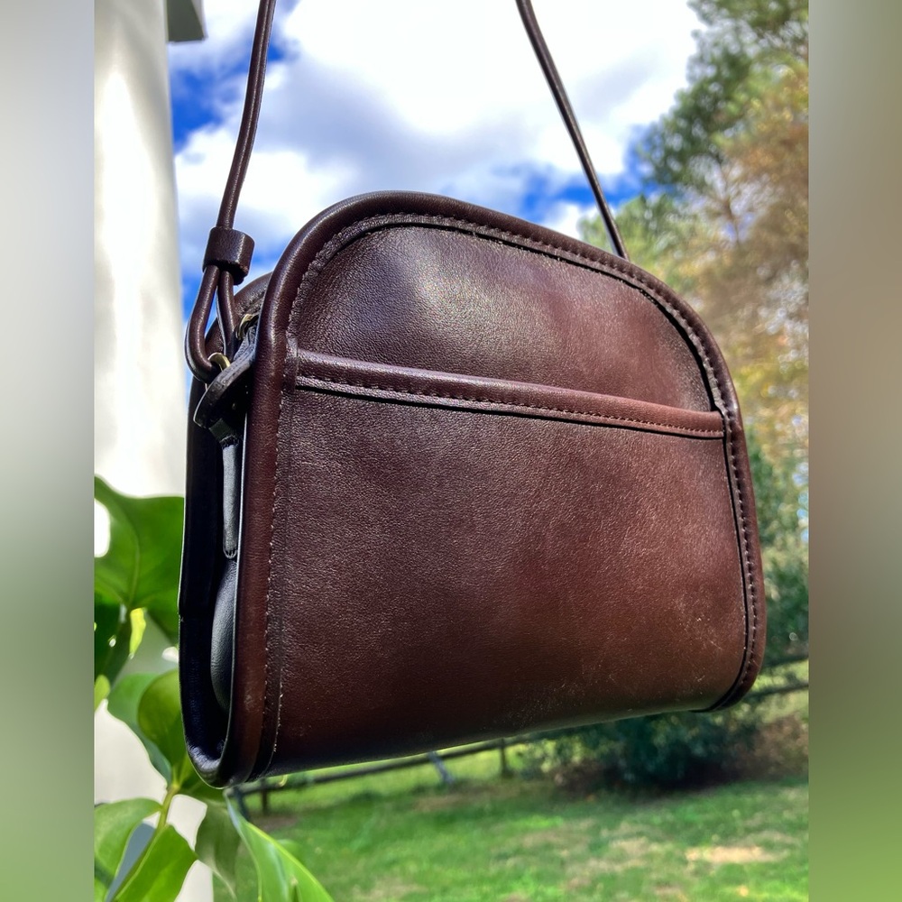 Vintage COACH Brown #9017 Abbie Zip Leather Bag